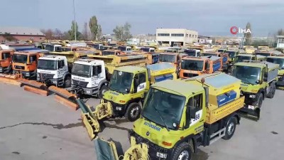 kar yagisi -  Ankara Büyükşehir Belediyesi güçlü filosuyla kışa hazırlıklarını tamamladı  Videosu