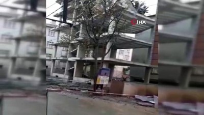 guvenlik onlemi -  Tuzla'da inşaat halindeki 8 katlı binanın iki katı çöktü Videosu