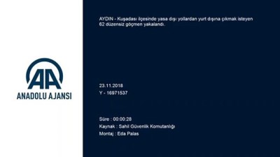 sahil guvenlik - 62 düzensiz göçmen yakalandı - AYDIN  Videosu