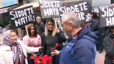 kadina karsi siddet - Rize'de 'Kadına yönelik şiddete hayır' yürüyüşü  Videosu
