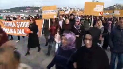 aile ici siddet -  25 Kasım Kadına Yönelik Şiddetle Mücadele Günü'nde 500 kişinin katılımıyla yürüyüş düzenlendi  Videosu