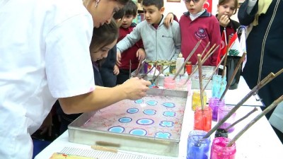 ebru sanati - Lübnanlı çocuklar ebru sanatıyla tanıştı - BEYRUT Videosu