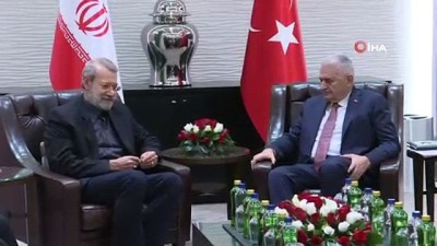  TBMM Başkanı Yıldırım, İran İslam Cumhuriyeti Parlamento Başkanı Dr. Ali Ardeshır Larijani ile bir araya geldi 