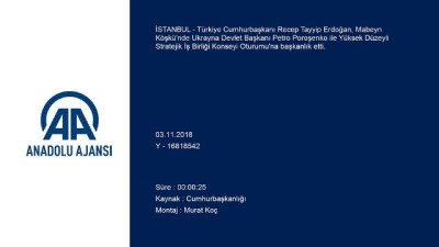 Erdoğan, Poroşenko ile birlikte YDSK Oturumu'na başkanlık etti - İSTANBUL