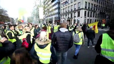 hukumet - 'Sarı yelekliler'in protestosu Belçika'ya sıçradı - BRÜKSEL Videosu