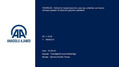 Edirne'de 24 düzensiz göçmen yakalandı