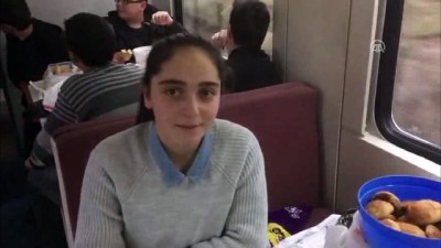 Örnek öğrenciler ilk defa trene bindi - KARS