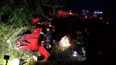  Yoldan çıkan otomobil şarampole uçtu: 1 kişi hayatını kaybetti 