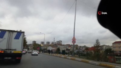  Motosikletli sürücü otomobilin altında kalmaktan kıl payı böyle kurtuldu 