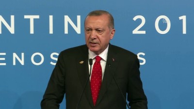 Erdoğan: 'G-20 gibi bir yapının kısır gündemlere mahkum edilmesi doğru değildir' - BUENOS AIRES