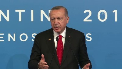 Erdoğan: 'Yaptığımız görüşmelerle vizeler konusunda kısmi olarak vizelerin kaldırılması kararını Sayın Putin verdi' - BUENOS AIRES