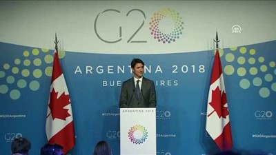 G20 Liderler Zirvesi sona erdi - Kanada Başbakanı Trudeau - BUENOS AIRES