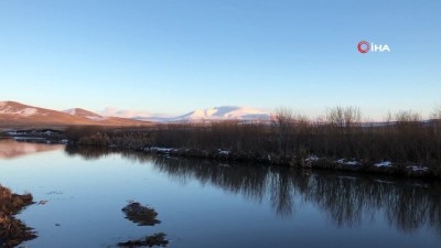 yansima -  Kars’ta, gün batımı kartpostallık görüntüler oluşturdu  Videosu