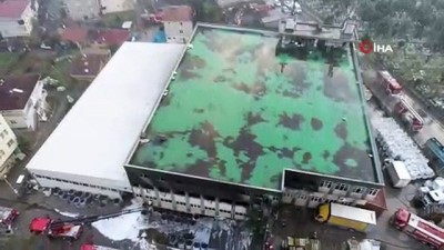 plastik fabrikasi -  Maltepe'de yanan fabrika havadan görüntülendi  Videosu
