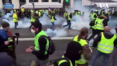 goz yasartici gaz - Fransa’da Yakıt Fiyatları Protestosunda Çatışmalar Videosu