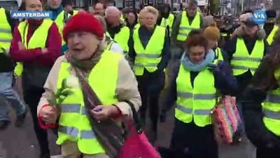 Hollanda'da 'Sarı Yelekliler' Protestosu