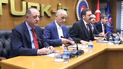 hukumet - İşçi ve işveren temsilcilerinden Türk-İş'e ziyaret - ANKARA  Videosu