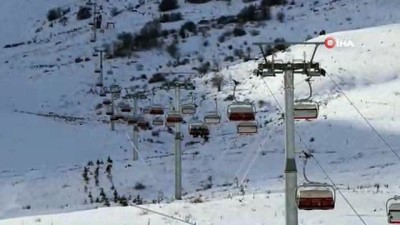 kar kalinligi -  Kayak severler Yıldız Dağı'na akın etti  Videosu