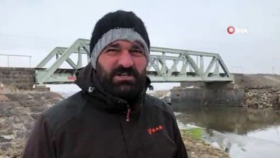 hava sicakligi -  Kars eksi 15’i gördü Kars Çayı donmaya başladı  Videosu