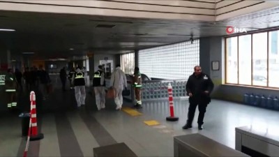 metro istasyonu -  Başkent’te metro istasyonunda intihar...Olayın ardından seferler durduruldu  Videosu