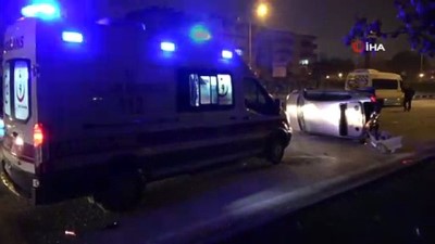 metro istasyonu -  Polis trafiği açmak için takla atan aracı çekiciye böyle yükledi  Videosu