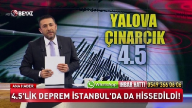 beyaz tv ana haber - 4.5'lik deprem İstanbul'da da hissedildi! Videosu