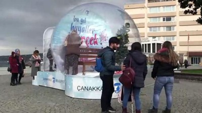 yilbasi - Çanakkale Belediyesinden yeni yıla özel kar küresi - ÇANAKKALE Videosu