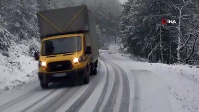 kar yagisi -  Kazdağları'nda buzlanma trafiği olumsuz etkiliyor  Videosu