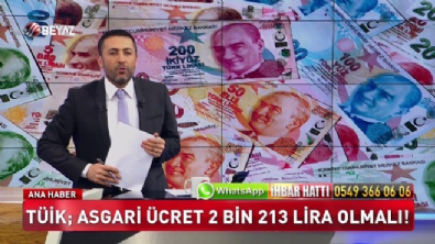 asgari ucret - TÜİK; Asgari ücret 2 bin 213 lira olmalı! Videosu