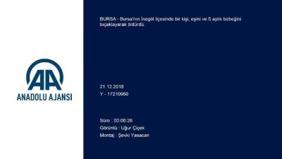 bebek - Eşini ve 5 aylık bebeğini bıçaklayarak öldürdü - BURSA  Videosu