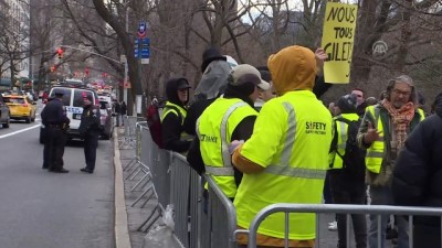 prim odemesi - Fransa Başkonsolosluğu önünde 'sarı yelekliler' protestosu - NEW YORK  Videosu