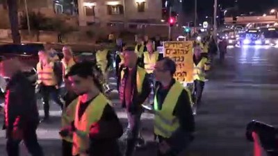 gida sektoru - İsrail'de 'sarı yeleklilerden' hayat pahalılığı protestosu - KUDÜS  Videosu