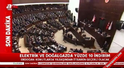 ak parti - Erdoğan açıkladı: Elektrik ve doğal gazda yüzde 10 indirim  Videosu