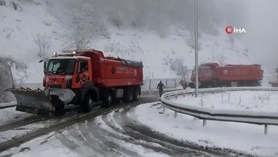 kar yagisi -  Bolu Dağı’nda kar yağışı devam ediyor  Videosu