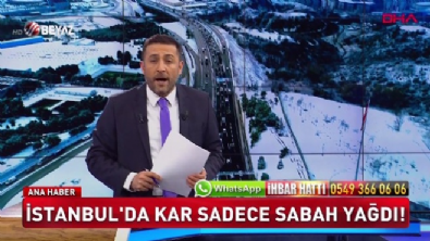 İstanbul'a kar sadece sabah yağdı