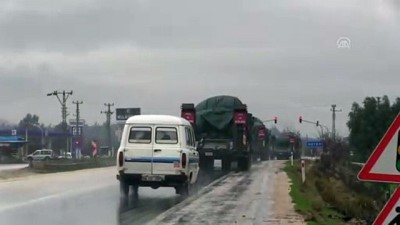 askeri arac - Suriye sınırına askeri sevkiyat (2) - HATAY Videosu