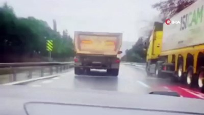 perini -  Büyükçekmece'de drift yapan hafriyat kamyonu terör estirdi  Videosu