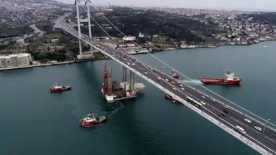 petrol platformu - DRONE - Dev petrol arama platformu, İstanbul Boğazı'ndan geçiyor (5) - İSTANBUL Videosu