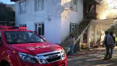 Muğla'da ev yangını 