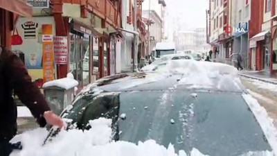 kar yagisi -  Oltu'ya mevsimin ilk karı yağdı.. Kartpostallık görüntüler oluştu  Videosu