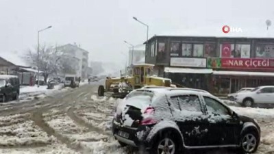 kar yagisi -  Sincik- Malatya Karayolu ulaşıma kapandı  Videosu