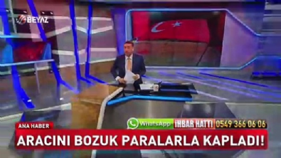 Aracını bozuk paralarla kapladı