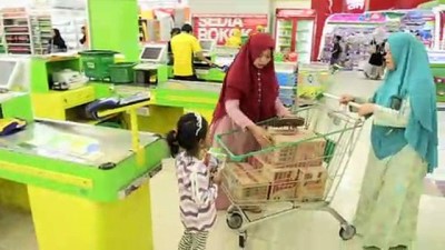 supermarket - Endonezya'da plastik poşet yasağı - BOGOR  Videosu