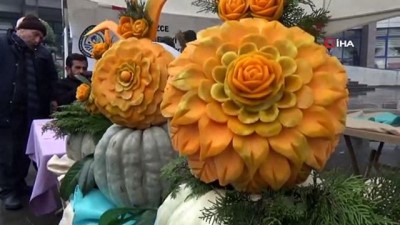  Düzce’de vatandaşa 3 ton bal kabağı dağıtıldı 