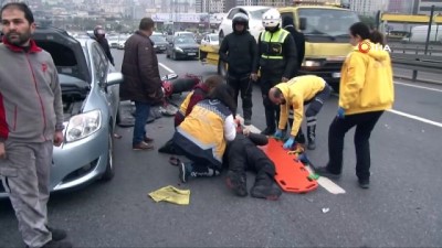  E-5'te trafiği kilitleyen kaza:1 yaralı 