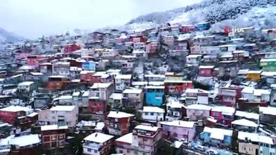 kar yagisi -  Uludağ'ın yamaçlarındaki renk cümbüşü havadan görüntülendi  Videosu