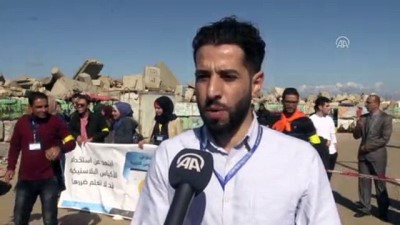 koordinat - Filistinli gönüllülerden Gazze'de kıyı temizliği - GAZZE  Videosu