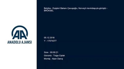 Dışişleri Bakanı Çavuşoğlu, Norveçli mevkidaşıyla görüştü - BRÜKSEL 