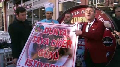 tava cigeri - Edirne'li ciğerciler 'Dünya Tava Ciğer Günü' istiyor - EDİRNE  Videosu