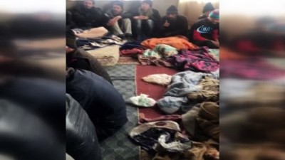 kacak -  İnşaat halindeki evden 68 kaçak şahıs çıktı  Videosu